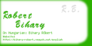 robert bihary business card