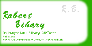 robert bihary business card